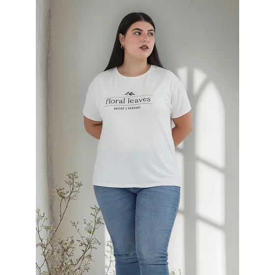 Remera Onyx Estampada Lycra Floral Mujer Talles Grandes