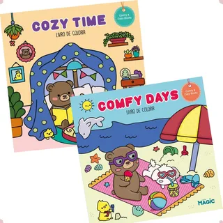 Kit 2 Livros Colorir Estilo Bobbie Goods Cozy Times/comfy Days 48pg Kit 2 Livros Colorir Estilo Bobbie Goods Cozy Times/comfy Days 48pg