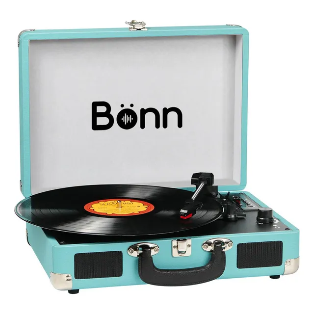 Maleta Tocadiscos Bluetooth Bonn -azul Color Azul