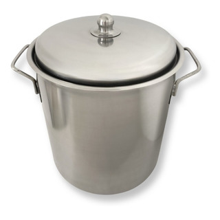 Olla Con Asas Y Tapa De Acero Inoxidable Reforzada 20 Litros Olla Con Asas Y Tapa De Acero Inoxidable Reforzada 20 Litros
