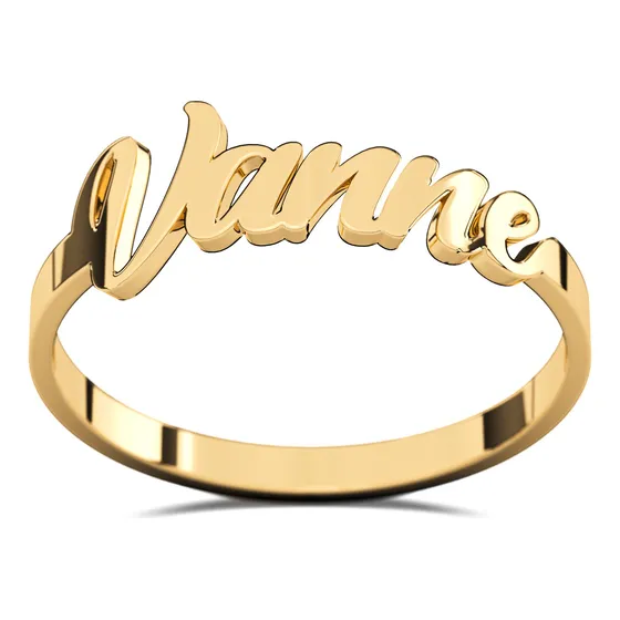 Anillo Nombre Personalizable En Oro 10k