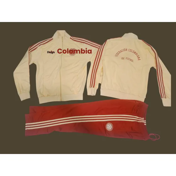 Colombia Beige Pantalón Chaqueta Sudadera Conjunto Deportivo