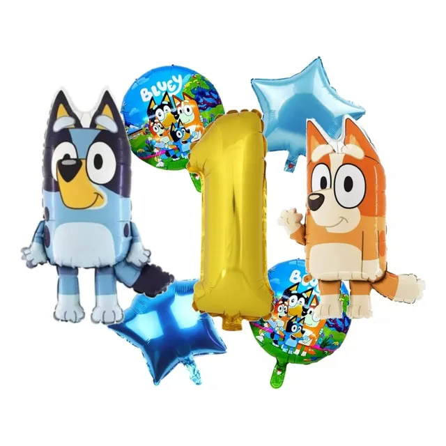 Pendon Fondo Pancarta Compatible Fiesta Globo Pistas Bluey