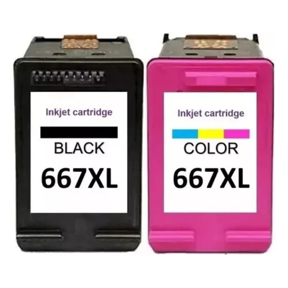 Combo Cartuchos Alternativos Premium 667xl Negro Y Color