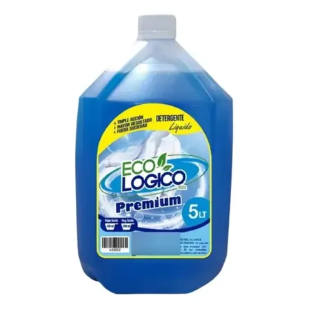 Detergente Líquido Premium 5 Litros Eco-Lógico Azul