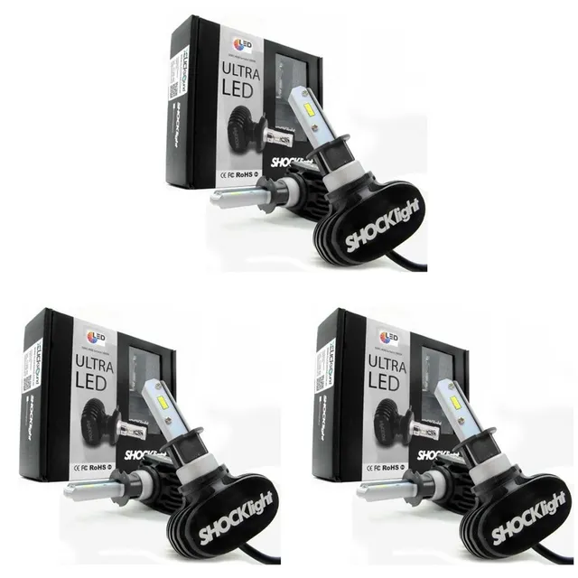 Kit 3 Lâmpadas Ultraled Titanium Shock Light H7 + H1 + H11 