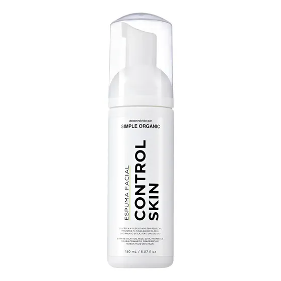 Espuma Limpeza Facial Control Skincare 150ml Simple Organic