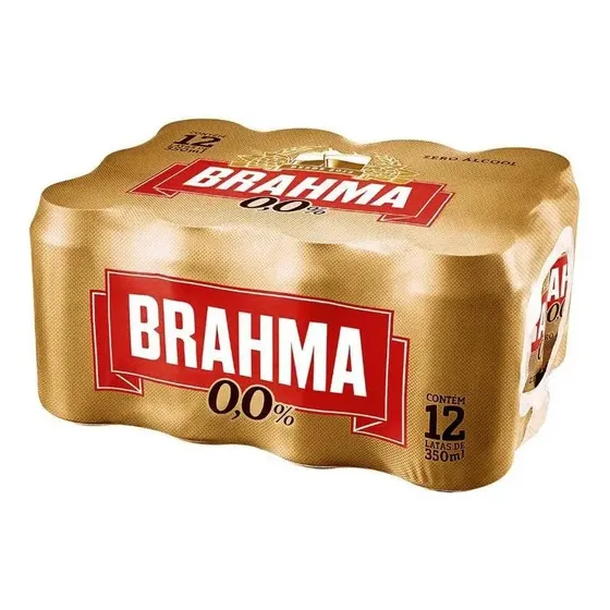 Cerveja Brahma Chopp Zero 350ml Lata Pack com 12 unidades