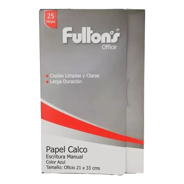 Papel Calco Oficio 25 Hojas Fultons