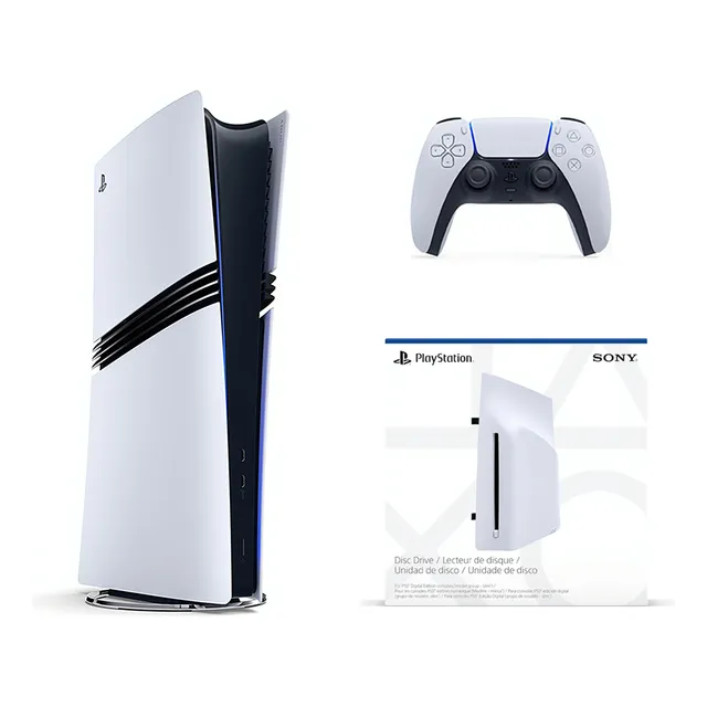 Consola Sony Playstation 5 Pro 2tb Consola White Mas Unidad Sony Lectora De Discos Ps5