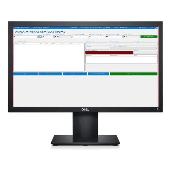 Sistema Loja De Sorvetes + Pc + Monitor + Leitor + Imp.