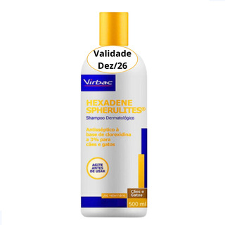 Shampoo Dermatológico Hexadene Spherulites 500ml Cães Gatos Shampoo Dermatológico Hexadene Spherulites 500ml Cães Gatos