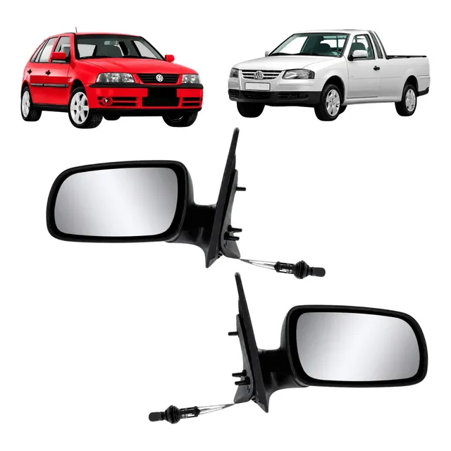 Par Retrovisor Saveiro Gol G3 G4 99 Até 2012 Com Controle 4 Portas