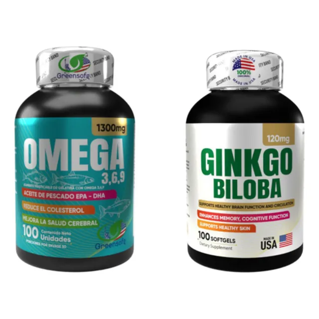 Ginkgo Biloba Y Omega 3 6 9 - Unidad a $292
