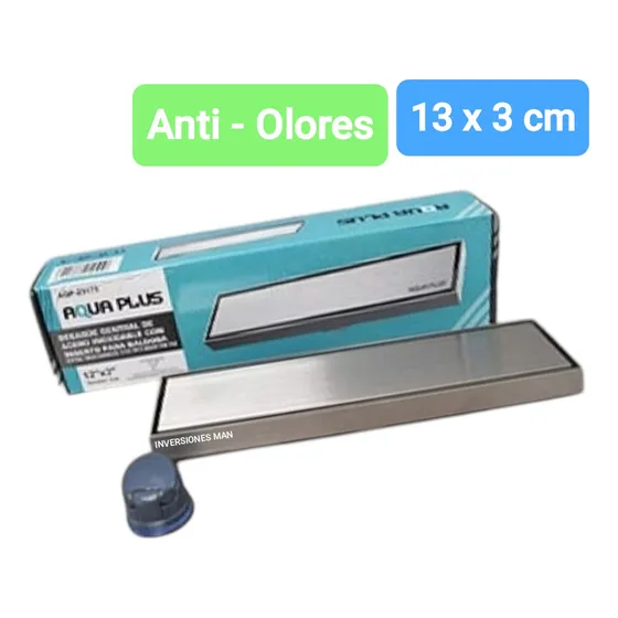 Rejilla Rectangular Centro De Piso Inodoro Lujo Acero Inox