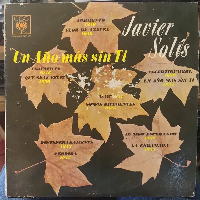 Javier Solis Un Año Mas Sin Ti Lp Mono