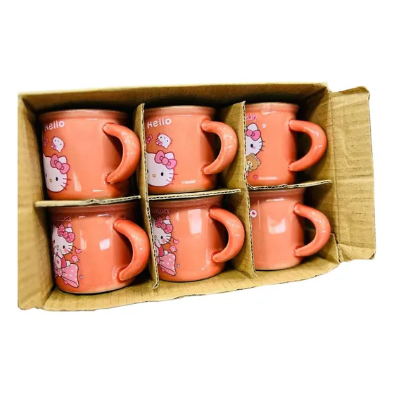 Mug Tinto Vaso Café X 6 Stich Kitty Pocillo