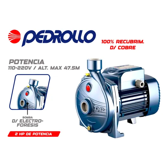 Bomba De Agua Centrifuga 2 Hp  Pedrollo 