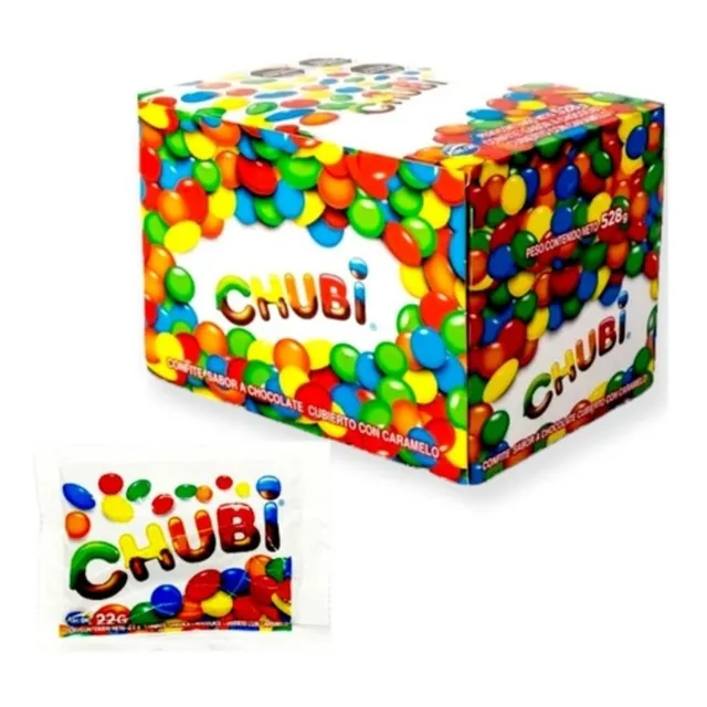Chubi Chocolate Cubierto De Caramelo 528g