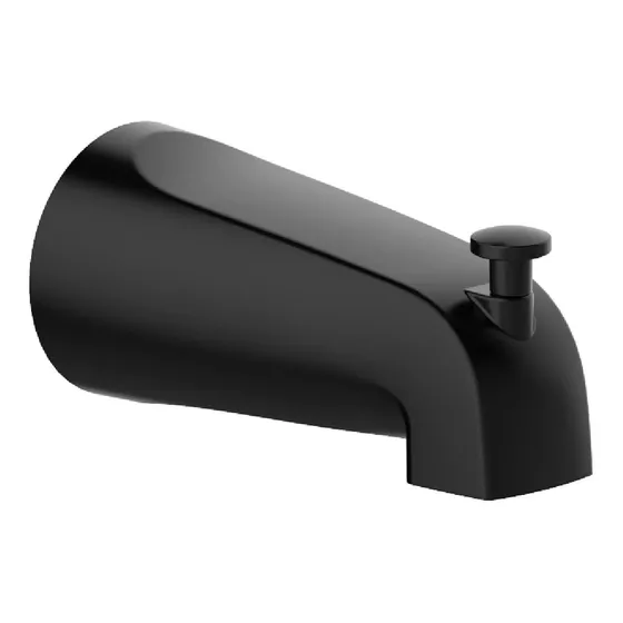 Boquilla Desviadora Pared Para Baño Color Negro Mate