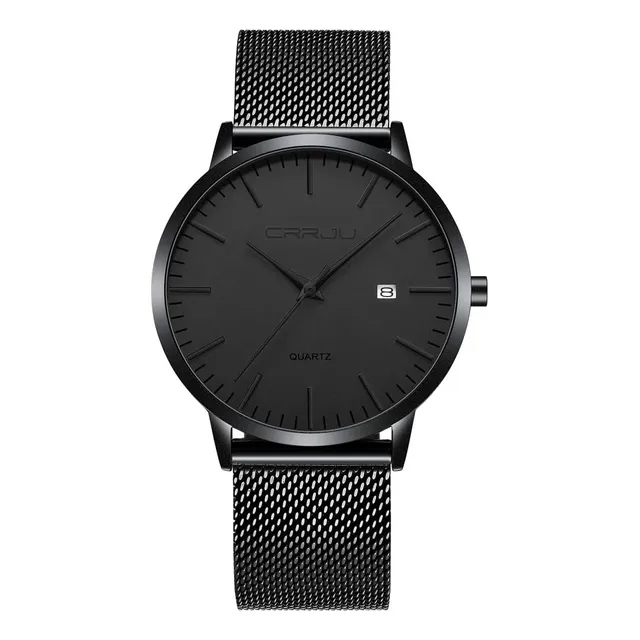 Crrju Relojes De Moda De Lujo Para Hombre Reloj De Correa De