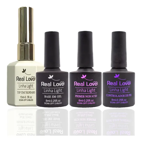 Kit Preparadores E Finalizadores Blindagem Alongamento Unhas