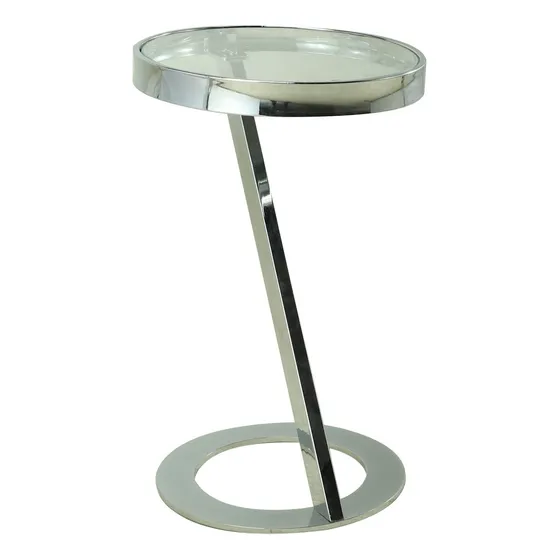 Mesa Ratona Arrime Circular Vidrio 35cm