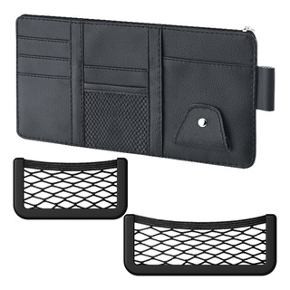 Bolsa Organizadora De Cuero Para Visera De Coche Multiusos Bolsa Organizadora De Cuero Para Visera De Coche Multiusos