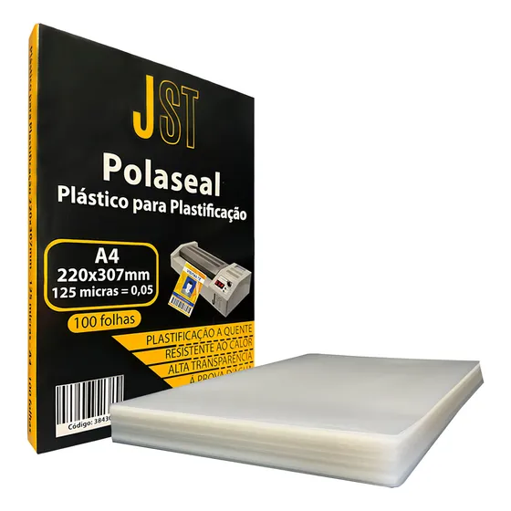 Plástico Para Plastificação - A4 220x307 - 100 Folhas - Jst