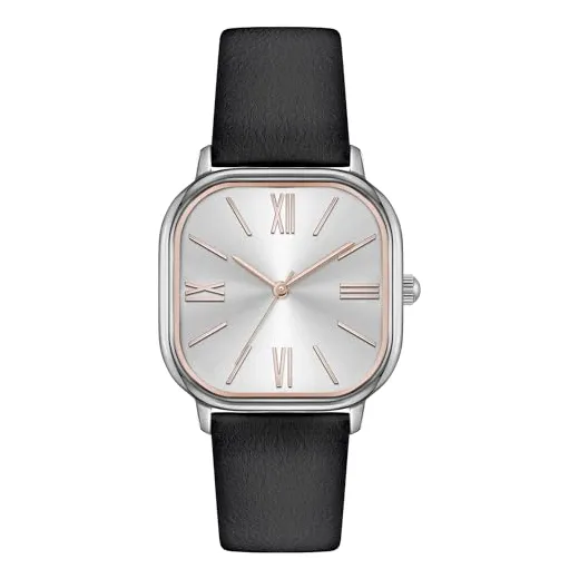 Bisley Mujeres Reloj De Oro Cuadrado Reloj De Cuero 6jtnd