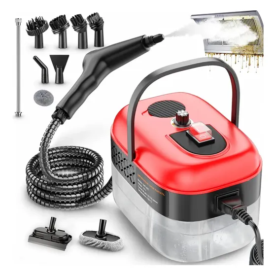 Limpador A Vapor Portátil Doméstico De 2500 W, Máquina De Vapor Vermelho 43061847 E-0f8af7b8180fca8d
