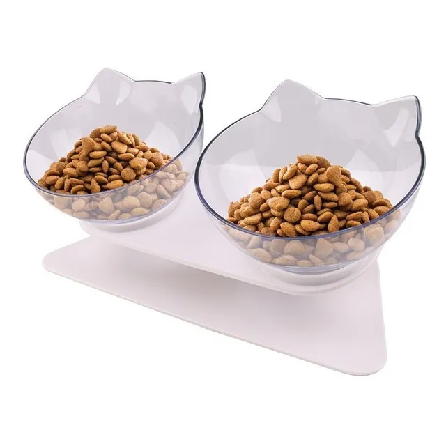 Plato Doble Alimento Mascota Gato Perro Agua Comida - Ar