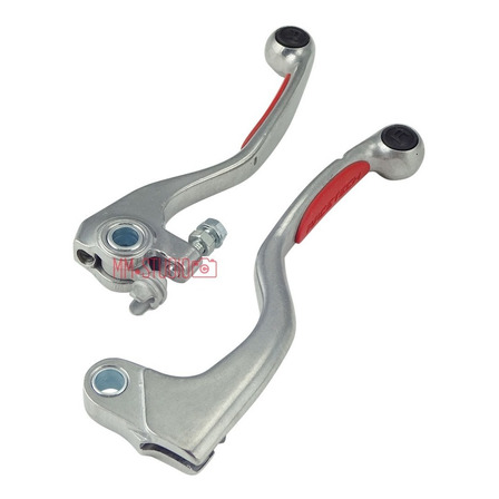 Set Manija Freno Embrague Honda Crf 250 R Con Grip Rojo Set Manija Freno Embrague Honda Crf 250 R Con Grip Rojo