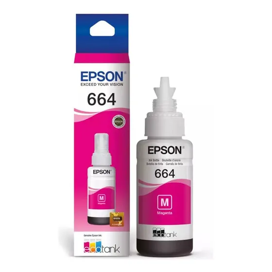 Botella De Tinta Para Epson T664 Magenta