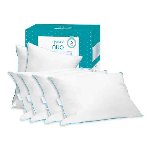 Sognare Nuo Almohada 6 Pack Tamaño King Relleno Semi Firme Color Blanco