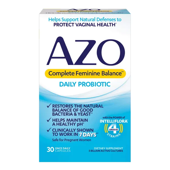 Probióticos Diarios Azo Complete Feminine Balance Para Mujer