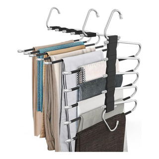 2pcs Gancho Pantalones Organizador Multiple Ahorra Espacio 2pcs Gancho Pantalones Organizador Multiple Ahorra Espacio