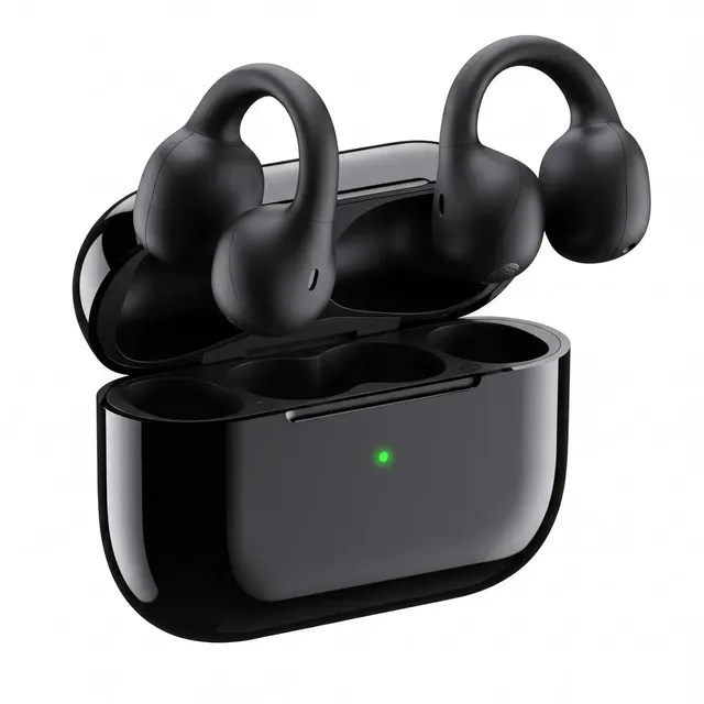 Fone Bluetooth E86 Pro Clip On Aberto Esportivo 48h Bateria Preto