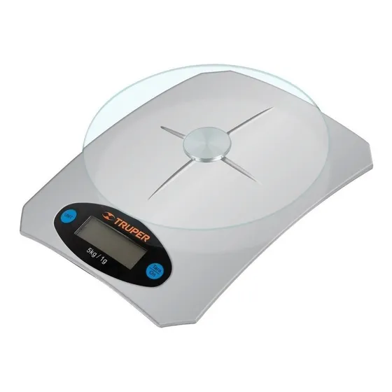 Balanza de cocina digital Truper BASE-5EC pesa hasta 5kg blanca