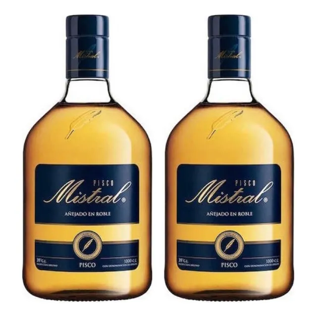 Pisco Mistral 35º 1 Litro X 2 Unidades