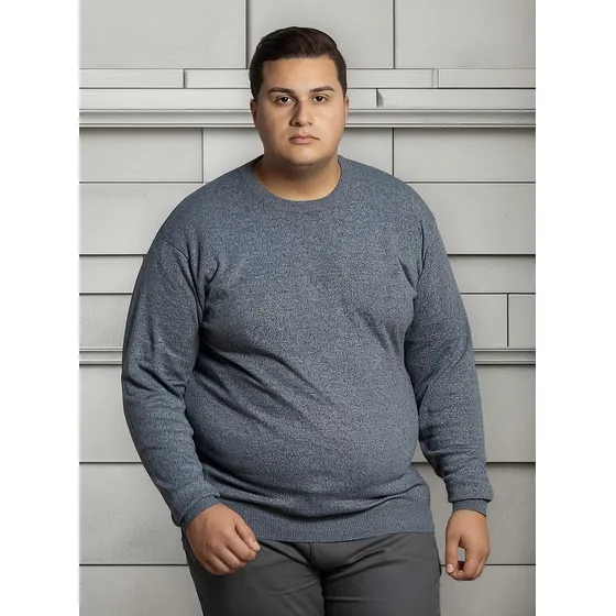 Suéter Masculino Plus Size Liso Inverno Blusa Lã Frio