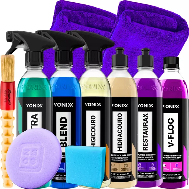 Kit Lavagem Automotiva Completa Profissional Produtos Vonixx