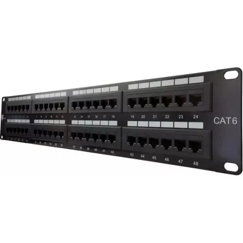 Patch Panel 48 Puertos Cat6 Cat 6 Rj-45 Rackeable Cargado 2u