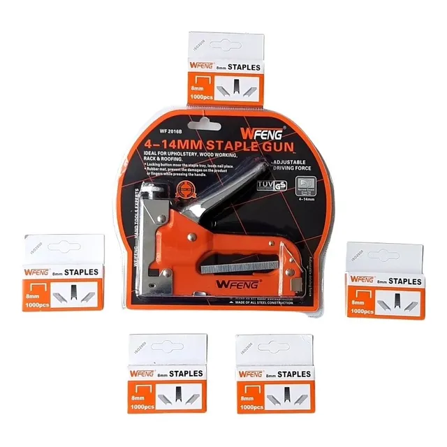 Grapadora Manual 3 En 1 Para Tapicería + 5.000 Grapas, Wfeng
