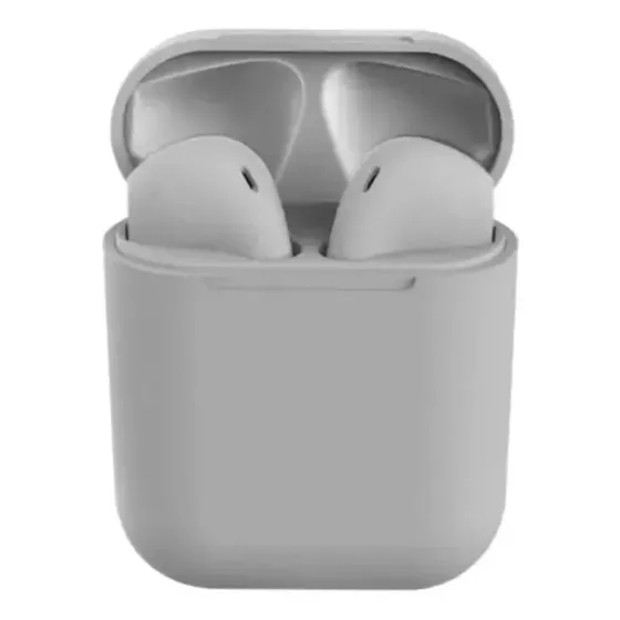Auriculares in-ear inalámbricos i12 TWS gris con luz gris LED | Cuotas sin interés