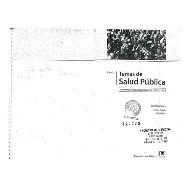 Tomo 1 Y 2 Sobre Temas De Salud Pública 