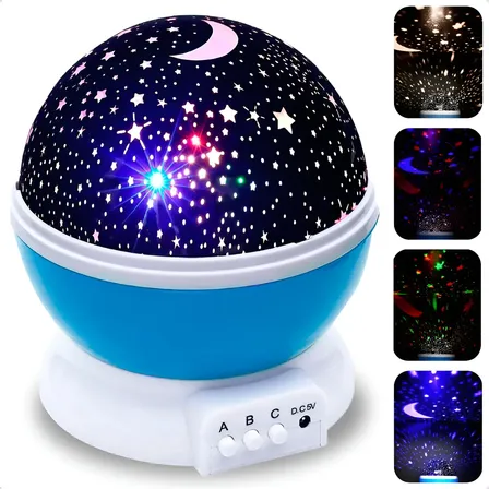 Luminária Projetor Estrela 360° Galaxy Abajur Mesa Infantil