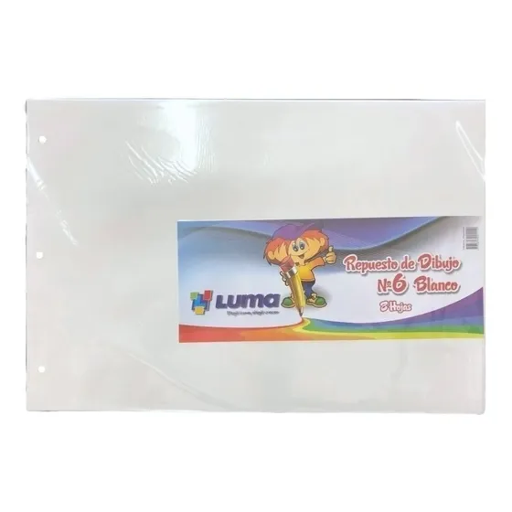 5 Repuestos Luma Canson N°6 Blanco X 8 Hojas