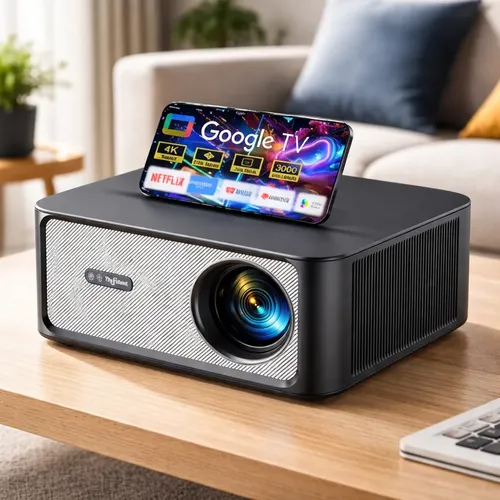 Projetor Wanbo Mozart 1 Pro Android Tv 11.0 900 Ansi Lum Azul