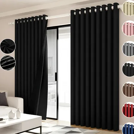 Cortinas Blackout Ventana Sala 264x214cm Lonsp 2 Paneles